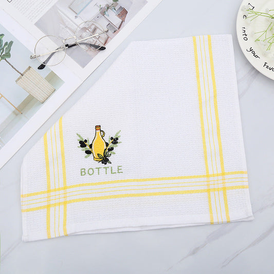 Polyester Cotton Embroidery Dishwashing Cleaning Dusting Towel