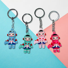 Soft Rubber Astronaut Keychain
