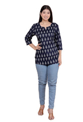 Women's Short Kurti Tops for Jeans | Stylish Rayon Kurta for Girls | Trendy Ethnic Short Kurta for Daily & Office Wear PR10