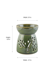 Olive Green Ceramic Diffuser – Handcrafted Serenity for Your Space