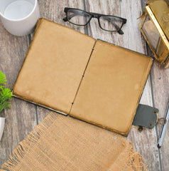 Handmade Printed Cardboard Journal Diary with Buckle Lock Unruled 200 Pages Notepad Personal Diaries for Men and Women -1