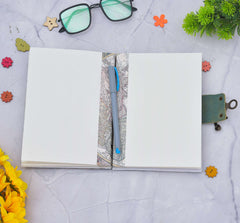 Handmade Printed Cardboard Journal Diary with Buckle Lock Unruled 200 Pages Notepad Personal Diaries for Men and Women -1