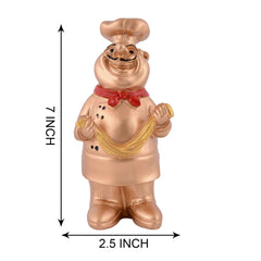 Resin Showpiece Cute Chef Figurine Miniature Statue Ornaments Welcome Board Table Dcor For Kitchen Decoration items for Restaurant