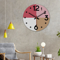 Pastel Mosaic Wooden Wall Clock