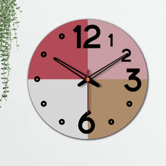 Pastel Mosaic Wooden Wall Clock