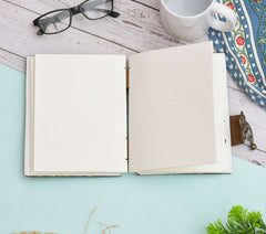 Handmade Printed Cardboard Journal Diary with Buckle Lock Unruled 200 Pages Notepad Personal Diaries for Men and Women -1