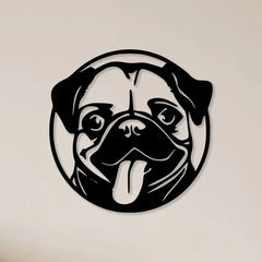 Pug Face Metal Wall Art