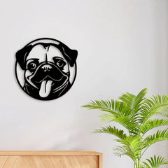 Pug Face Metal Wall Art
