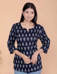 Women's Short Kurti Tops for Jeans | Stylish Rayon Kurta for Girls | Trendy Ethnic Short Kurta for Daily & Office Wear PR10