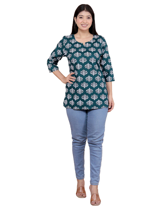 Women's Short Kurti Tops for Jeans | Stylish Rayon Kurta for Girls | Trendy Ethnic Short Kurta for Daily & Office Wear PR6