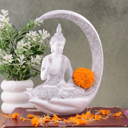 Gautam Buddha Statue Showpiece Idol Figurine for Feng Sui, Vastu, Home Decor, Office, Diwali, Gifting, Living Room, Bedroom, Study Table -27