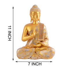 Gautam Buddha Statue Showpiece Idol Figurine for Feng Sui, Vastu, Home Decor, Office, Diwali, Gifting, Living Room, Bedroom, Study Table -27