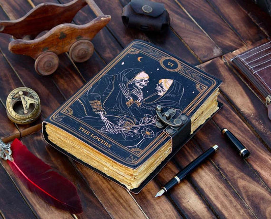 Genuine Leather Diary | Vintage Handmade Leather Journal | Premium Antique String Closure | 200 Handmade Deckle Edge Antique Pages -1