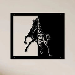 Running Horse Metal Wall Art