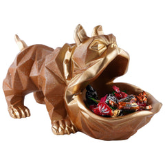 Decorative Bulldog Figurines,Dog Statues for Home Decor, Collectible Animal Figurines, Gifts for Dog Lovers, Home Decor & Showpiece (Grey)