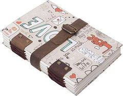 Handmade Printed Cardboard Journal Diary with Buckle Lock Unruled 200 Pages Notepad Personal Diaries for Men and Women -1