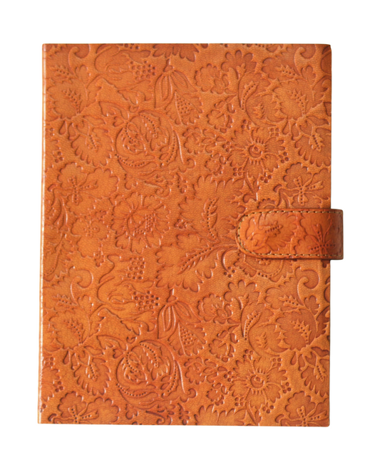 Vintage Handmade Genuine Leather Journal | Premium Antique button Closure | 200 Handmade White Pages -1