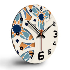 Unique Pattern Printed Wooden Wall Clock