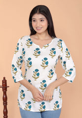 Women's Short Kurti Tops for Jeans | Stylish Rayon Kurta for Girls | Trendy Ethnic Short Kurta for Daily & Office Wear PR30