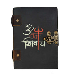 Handmade Printed Cardboard Journal Diary with Buckle Lock Unruled 200 Pages Notepad Personal Diaries for Men and Women -1