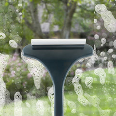 Window Screen Cleaning Brush with Wiper