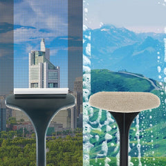 Window Screen Cleaning Brush with Wiper