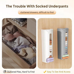 Wall Mounted Socks Storage Plastic Carry Bag Storage Multipurpose Storage Box