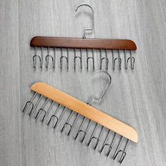 8 Hook Wooden Multi Use Hanger - 1 Pc