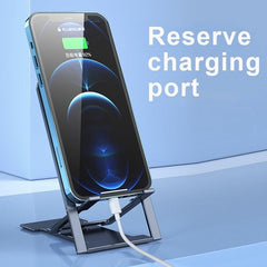 Foldable Adjustable Phone & Tablet Holder, Foldable and Portable Tabletop Mobile Stand with Stable Base, Ideal Mobile Holder for Smartphones,Tablets