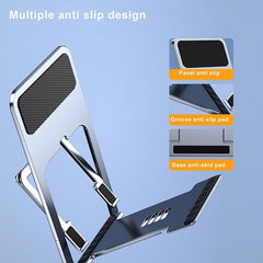 Foldable Adjustable Phone & Tablet Holder, Foldable and Portable Tabletop Mobile Stand with Stable Base, Ideal Mobile Holder for Smartphones,Tablets