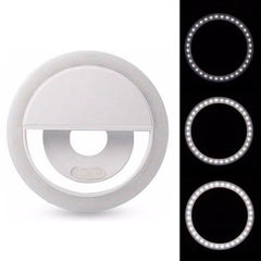 Mini Mobile Selfie Ring Light, Portable LED Ring Selfie Light for All Smartphones, Tablets Enhancing Ring Light with 3 Level of Brightness for Photography Video Calling