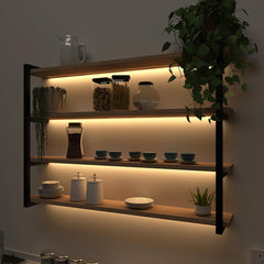 Backlit Wall Shelf Book Shelf In Contemporary Design