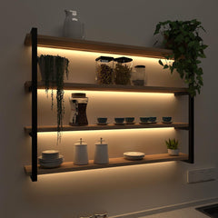 Backlit Wall Shelf Book Shelf In Contemporary Design