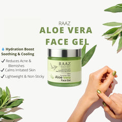 Raaz Pure Aloe Vera Face Gel – Hydrating & Soothing Skin Care Gel