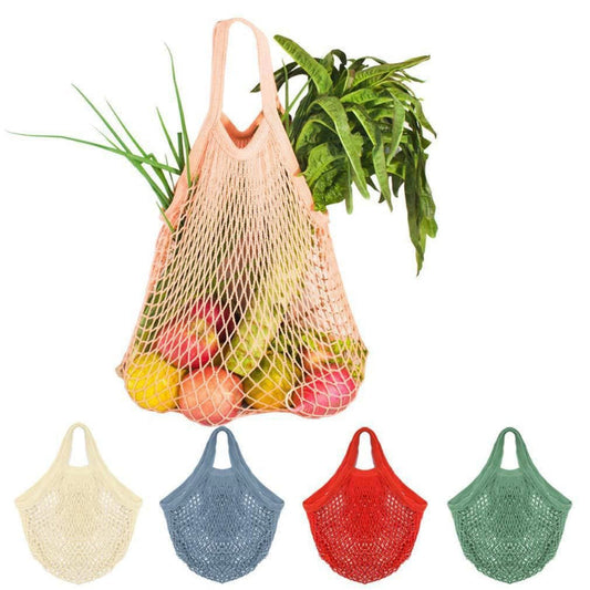 1 Pc Boho Mesh Net Bag – Lightweight & Stylish Grocery Tote