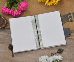 Handmade Printed Cardboard Journal Diary with Buckle Lock Unruled 200 Pages Notepad Personal Diaries for Men and Women -1