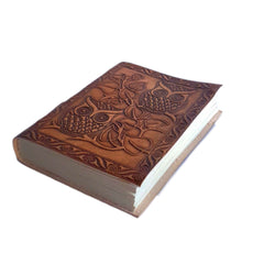 Vintage Handmade Genuine Leather Journal | Premium Antique button Closure | 200 Handmade White Pages -1