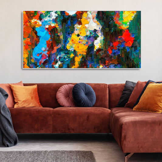 Abstract Colorful Acrylic Texture Canvas Wall Painting