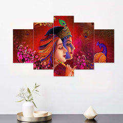 Set of Five MDF Framed 3D Wall Painting for Home Decoration, Big Size Painting for Living Room, Bedroom (24x50 inches)DR 48