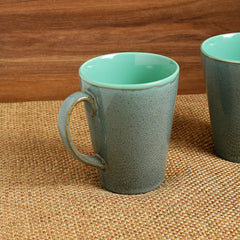 'Blues Of Sky' Studio Pottery Glazed Coffee Mug In Ceramic (320 ML, Microwave Safe)