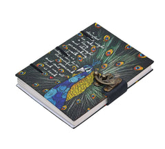 Handmade Printed Cardboard Journal Diary with Buckle Lock Unruled 200 Pages Notepad Personal Diaries for Men and Women -1