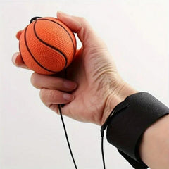 1 pc Mini Wrist Fidget Ball with Wristband, Comfort Grip Elastic Sports Ball, Durable Thermoplastic Polyurethane, Space & Moon Pattern, for Outdoor Fun and Exercise