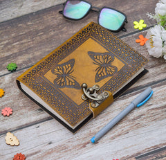 Leather Journal Diary with Premium Antique String Closure vintage Journal handmade 200 pages white unruled|travel Diary|personal journal -9