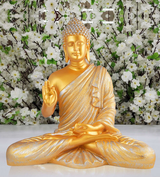 Gautam Buddha Statue Showpiece Idol Figurine for Feng Sui, Vastu, Home Decor, Office, Diwali, Gifting, Living Room, Bedroom, Study Table -27