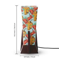 'Autumn Glow' Decorative Table Lamp In Mango Wood (36.8 Cm, Without Bulb, Handcrafted)