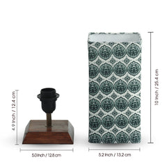 'Paisley-Carved' Decorative Table Lamp In Mango Wood (33 Cm, Without Bulb, Handcrafted)