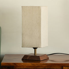 'Aura Light' Decorative Table Lamp In Mango Wood (33 Cm, Without Bulb, Handcrafted)