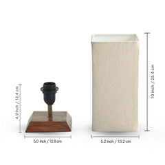 'Aura Light' Decorative Table Lamp In Mango Wood (33 Cm, Without Bulb, Handcrafted)