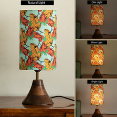 'Autumn Glow' Decorative Table Lamp In Mango Wood (40.5 Cm, Without Bulb, Handcrafted)