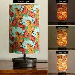 'Autumn Glow' Decorative Table Lamp In Mango Wood (33.8 Cm, Without Bulb, Handcrafted)